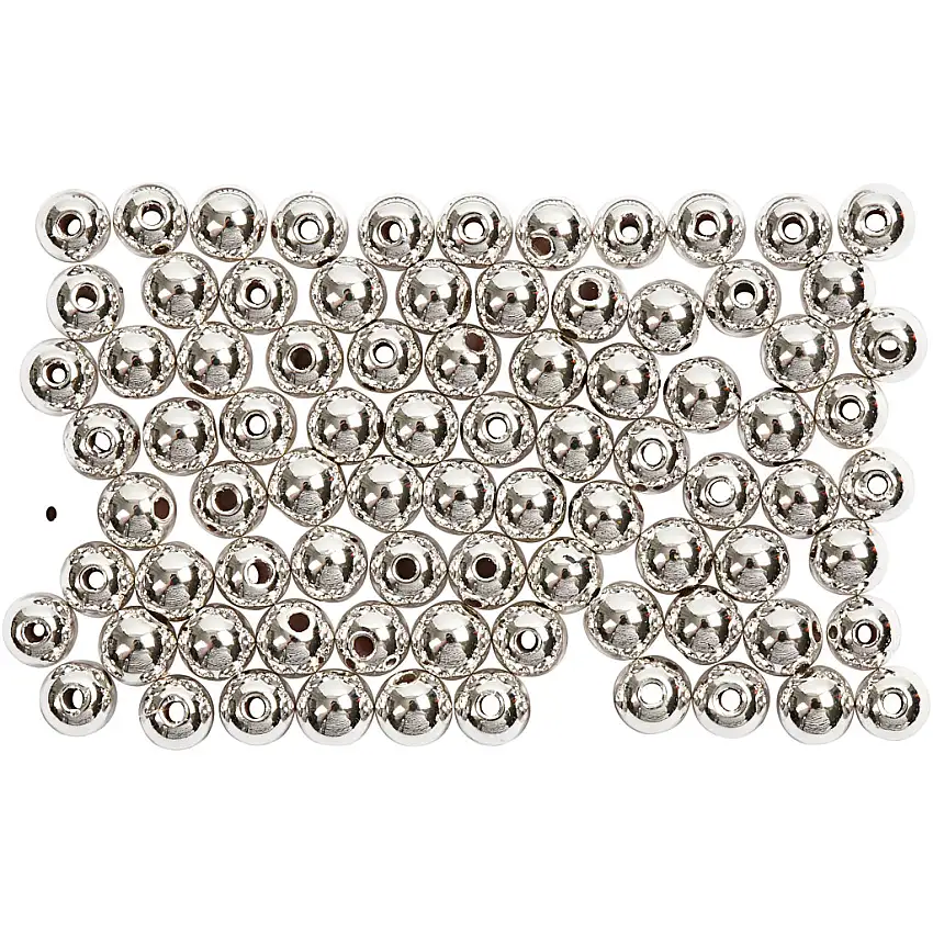 Vaxpärlor Creativ CompanyHålstl 0,7 mm 150 St/1 FörpSilver, Diameter: 4 mm
