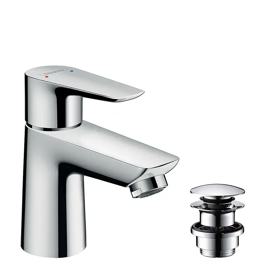 Tvättställsblandare HansgroheTalis E 80Med Push-openventil, utan CoolStart