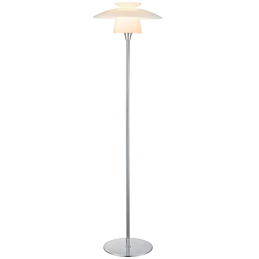 Golvlampa Halo DesignScandinavia Ø40 cm Opal/Krom