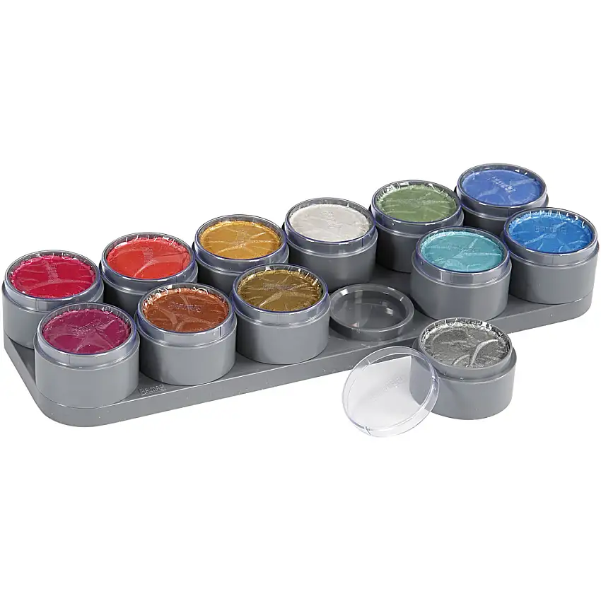 Ansiktsfärg Creativ CompanyGrimas Sminkpalett Pärlemorsfärger 12x15 ml/1 st
