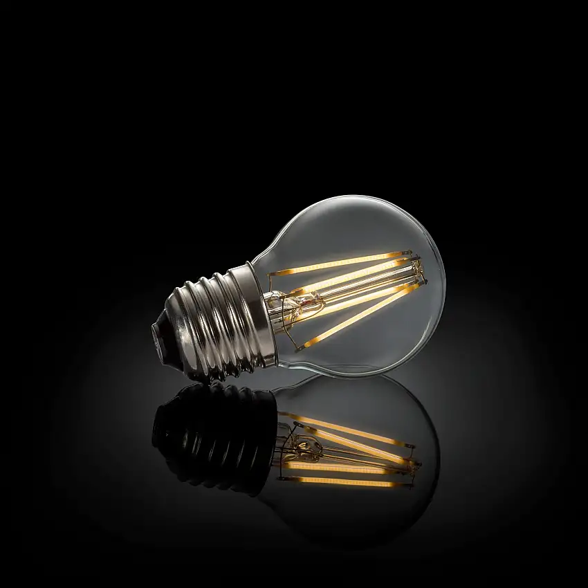 Glödlampa Gnosjö KonstsmideLED E27 45 mm Klot 4W 2200K 230VKlar utan Dimbar