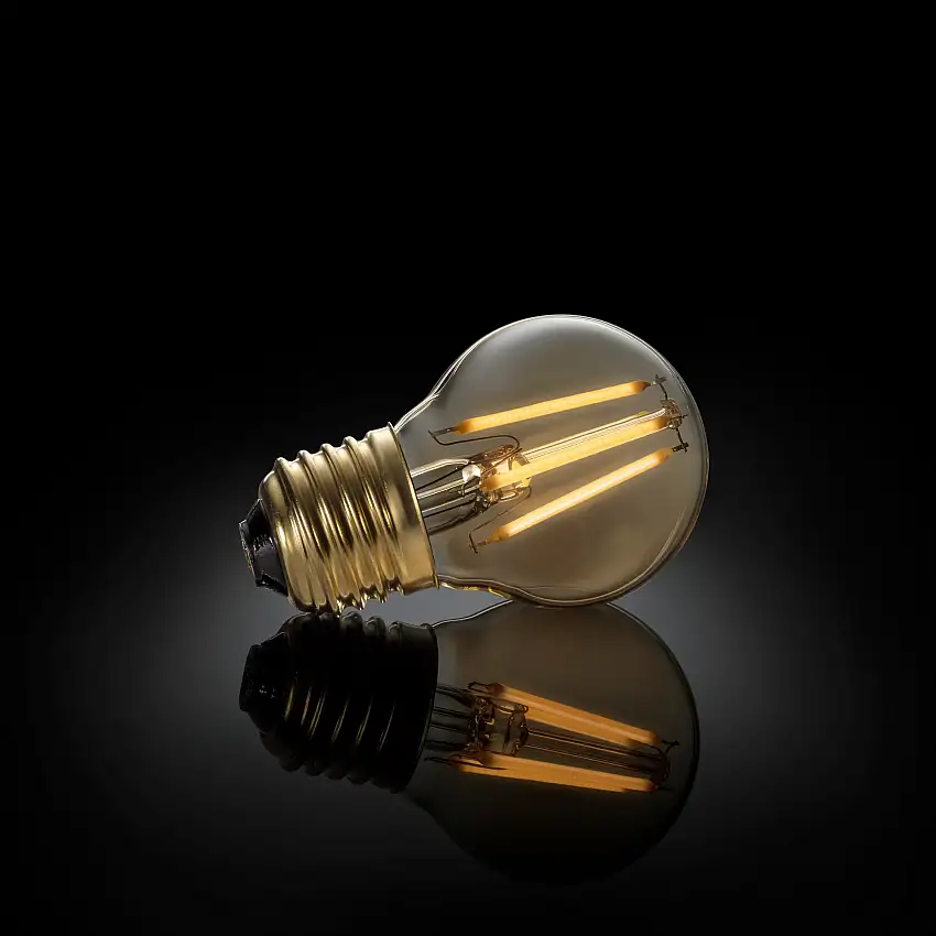 Glödlampa Gnosjö KonstsmideLED E27 45 mm Klot 4W 2200K 230VAmber utan Dimbar