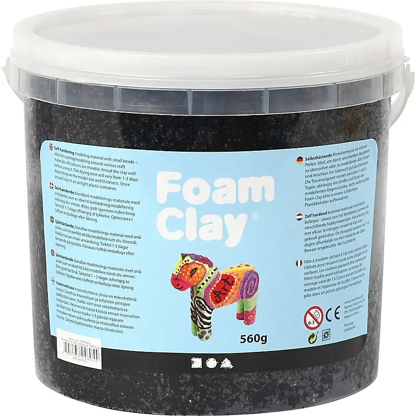 Foam Clay Creativ Company560 g/1 HinkSvart
