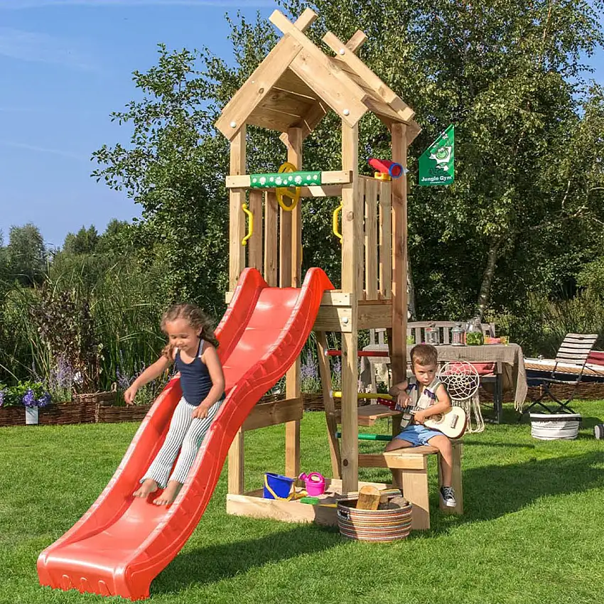 Lektorn Jungle GymTotem Inkl Röd Rutschkana