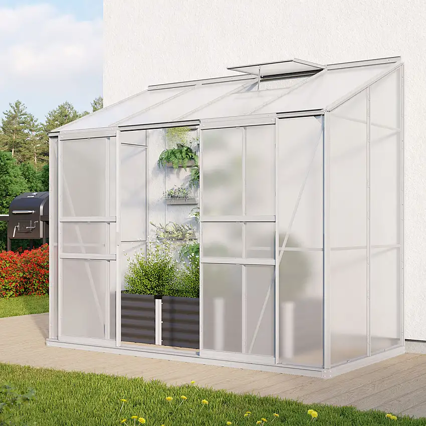 Växthus Plast VitaviaIda 3300 med Sockel 4mm Polykarbonat