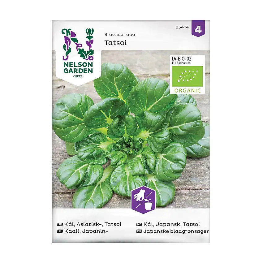 Frö Asiatisk Kål Nelson GardenTatsoi Organic