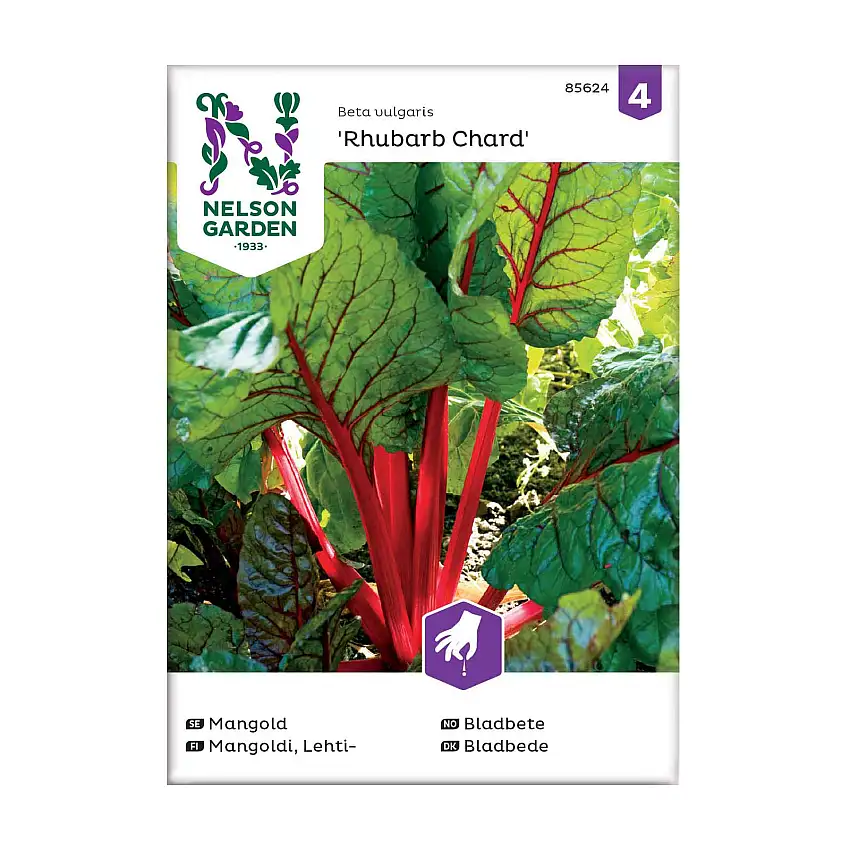 Frö Mangold Nelson GardenRhubarb Chard Röd