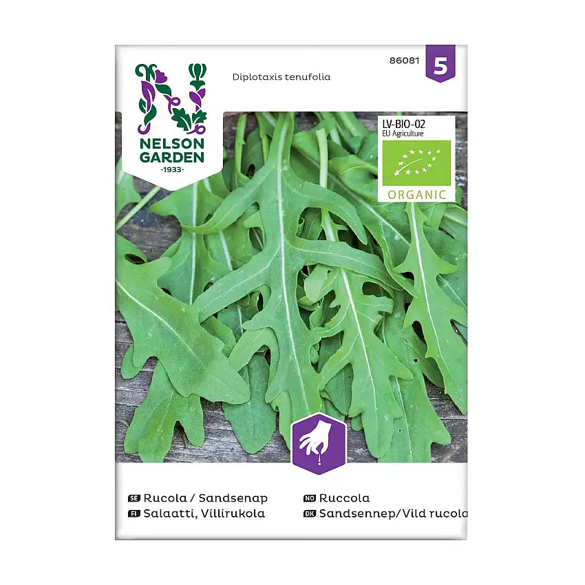Frö Rucola Sandsenap Nelson GardenOrganic