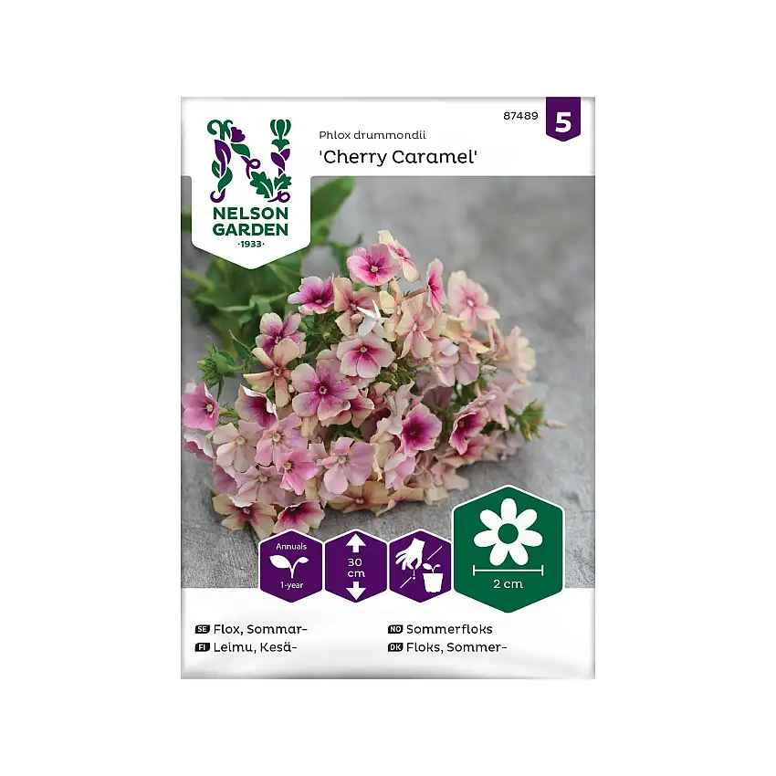 Frö Sommarflox Nelson GardenCherry Caramel
