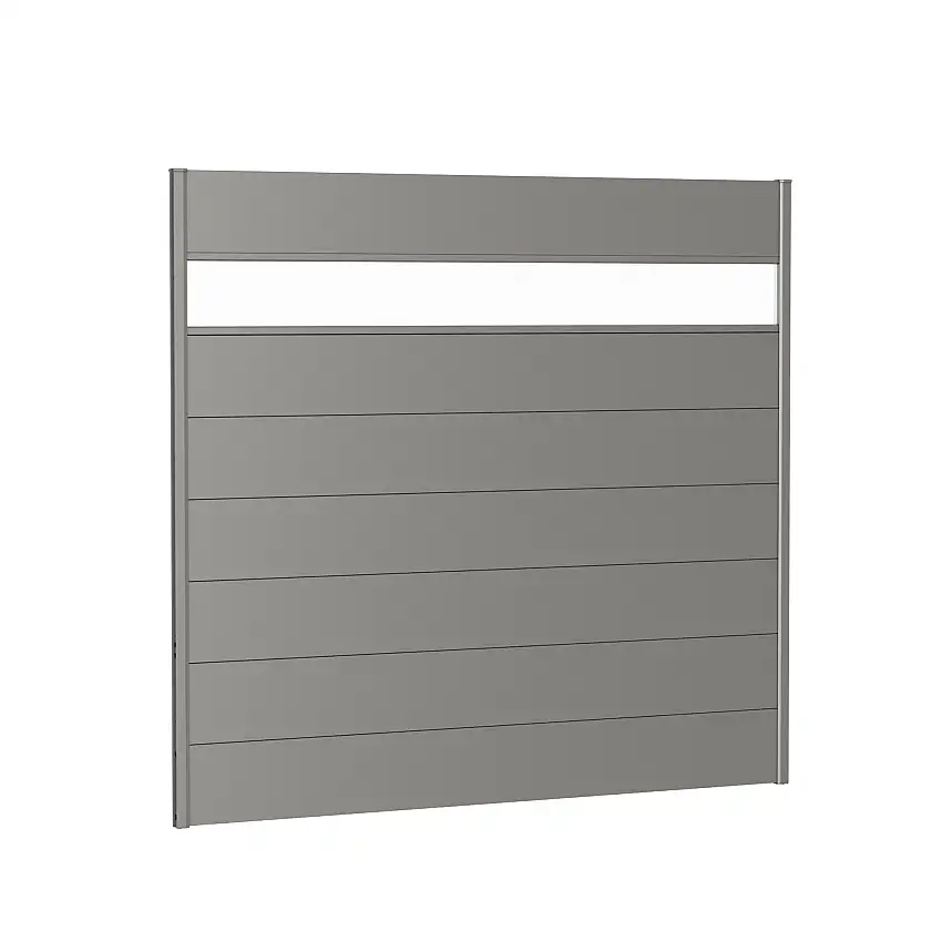 Väggpanel Biohortför Skärmvägg med Akrylglas 200x180 cmKvartsgrå