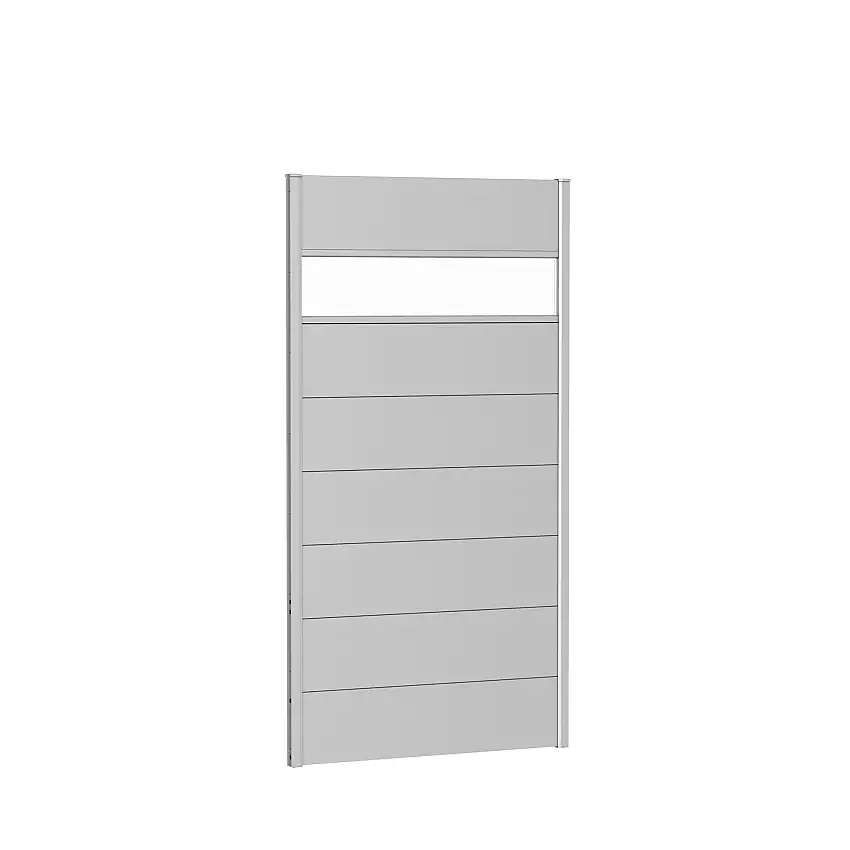 Väggpanel Biohortför Skärmvägg med Akrylglas 100x180 cmSilver