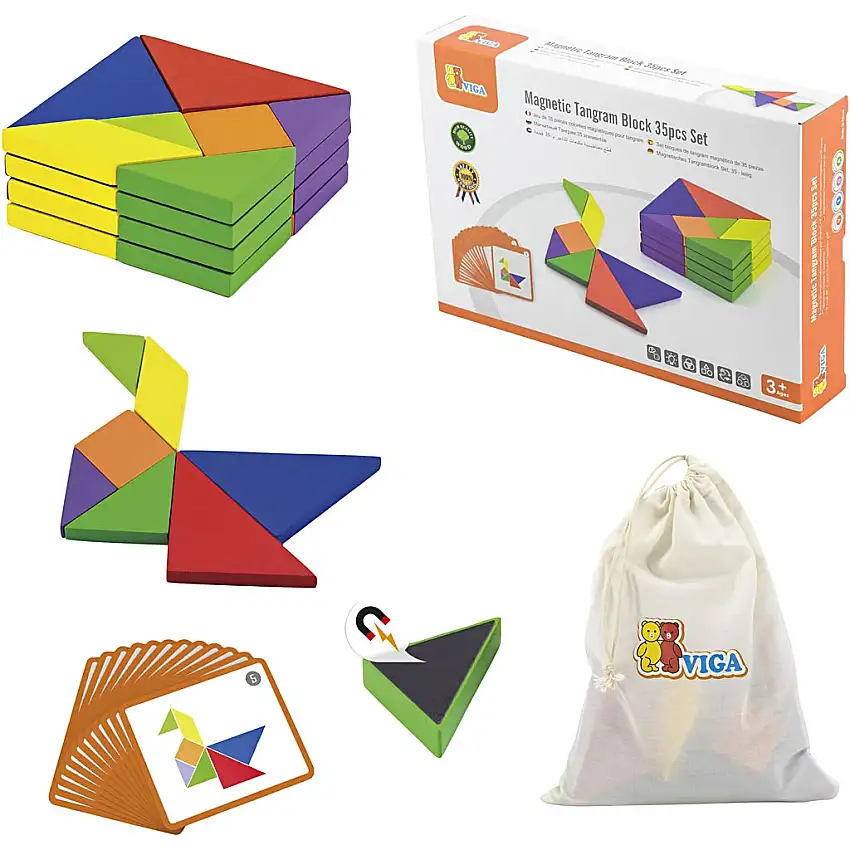 Tangram-Spel Creativ CompanyVIGA Magnetiskt