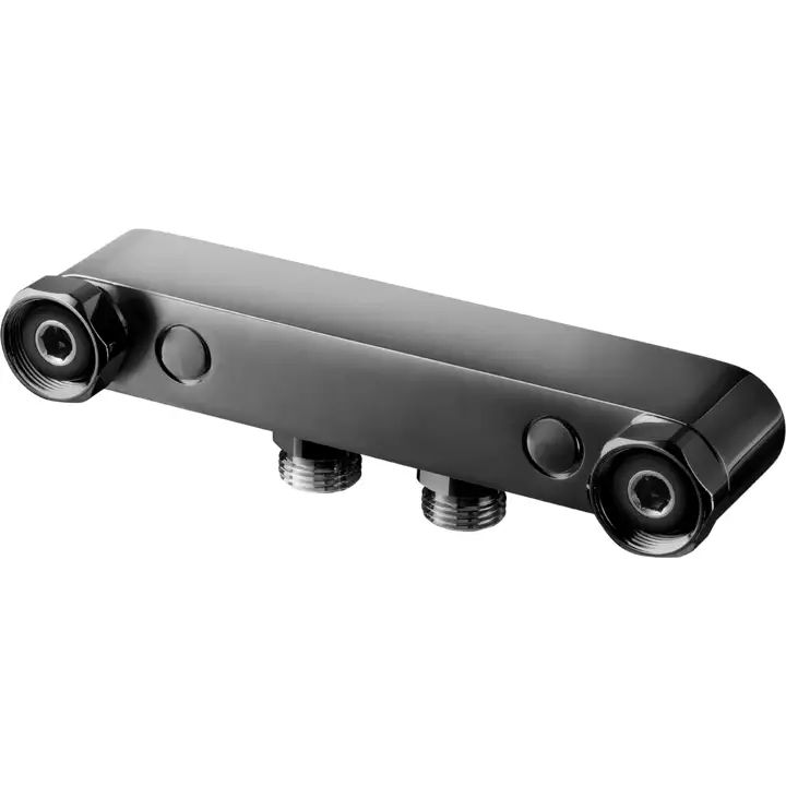 Blandarfäste Tapwellför Utanpåliggande RördragningBorstad Black Chrome, 160 cc