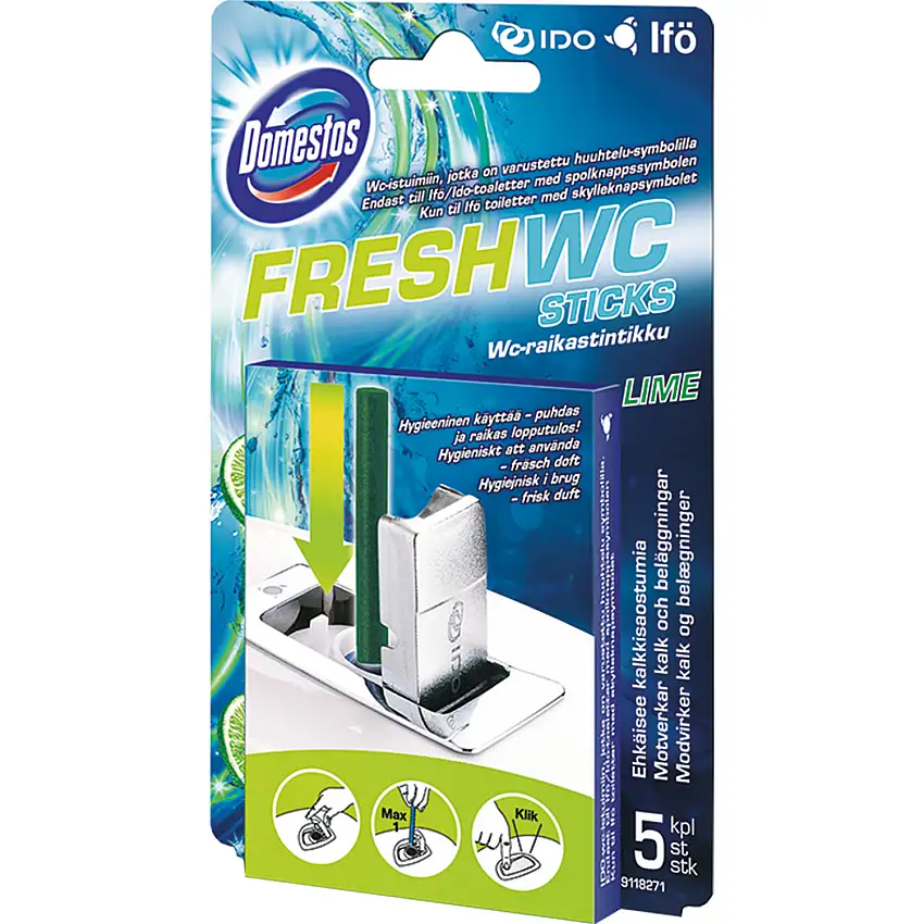 WC-sticks DomestosFresh Lime 5-pack