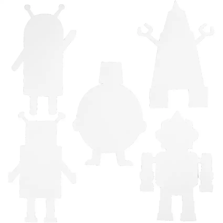 Flickor Creativ CompanyPå Rad Robot Vit 16 st/1 Förp