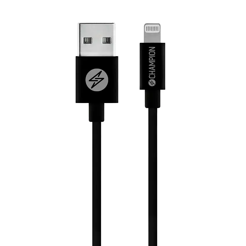 USB-A Championtill Lightning Kabel 1m Svart