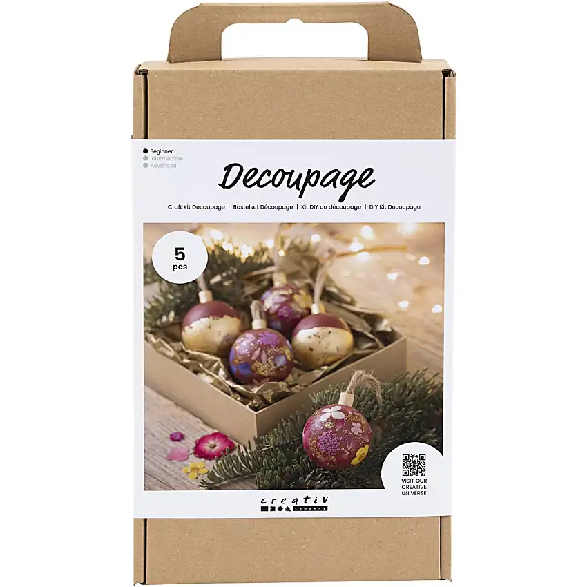 Decoupage Creativ CompanyDIY Kit Julrött Torkade blommor