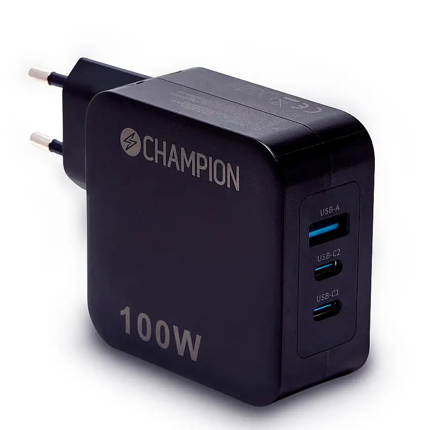 Laddare Champion100W PD / QC Svart
