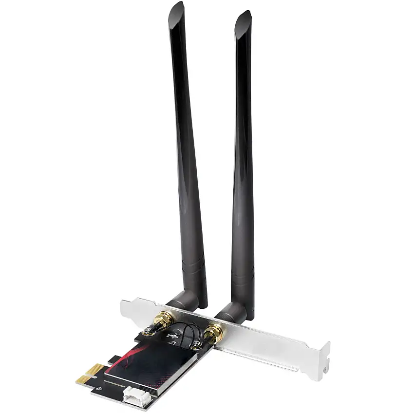 Trådlöst Nätverkskort LogiLinkPCI Express Wi-Fi 6E AX5400 + BT 5.2 för Hemelektronik