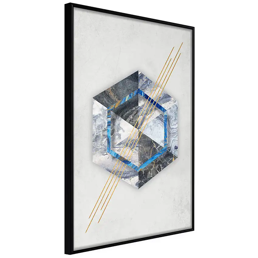 Poster ArtgeistAffisch Hexagonal EyeSvart ram, 30x45 cm