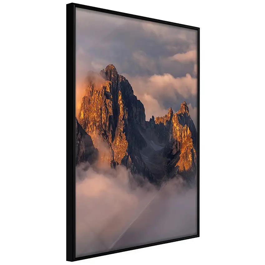 Poster ArtgeistAffisch Mountains in the CloudsSvart ram, 30x45 cm