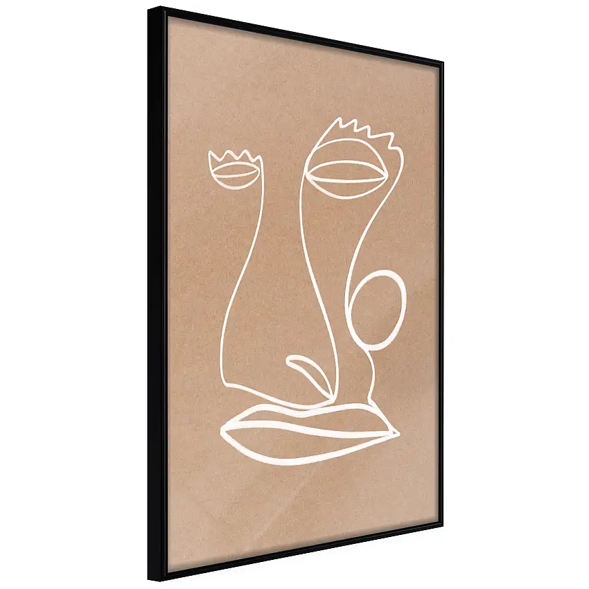 Poster ArtgeistAffisch White PortraitSvart ram, 40x60 cm