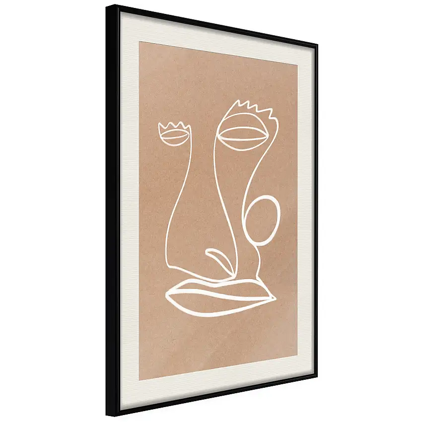 Poster ArtgeistAffisch White PortraitSvart ram med passepartout, 40x60 cm