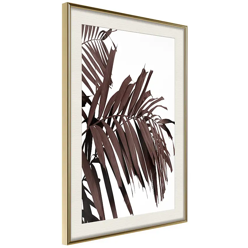 Poster ArtgeistAffisch Warmed by the SunGuld ram med passepartout, 20x30 cm