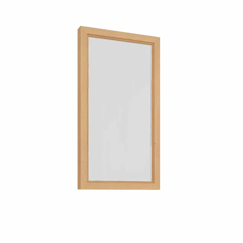 Bastufönster Thermory890x490 mm, Asp, Klart Glas