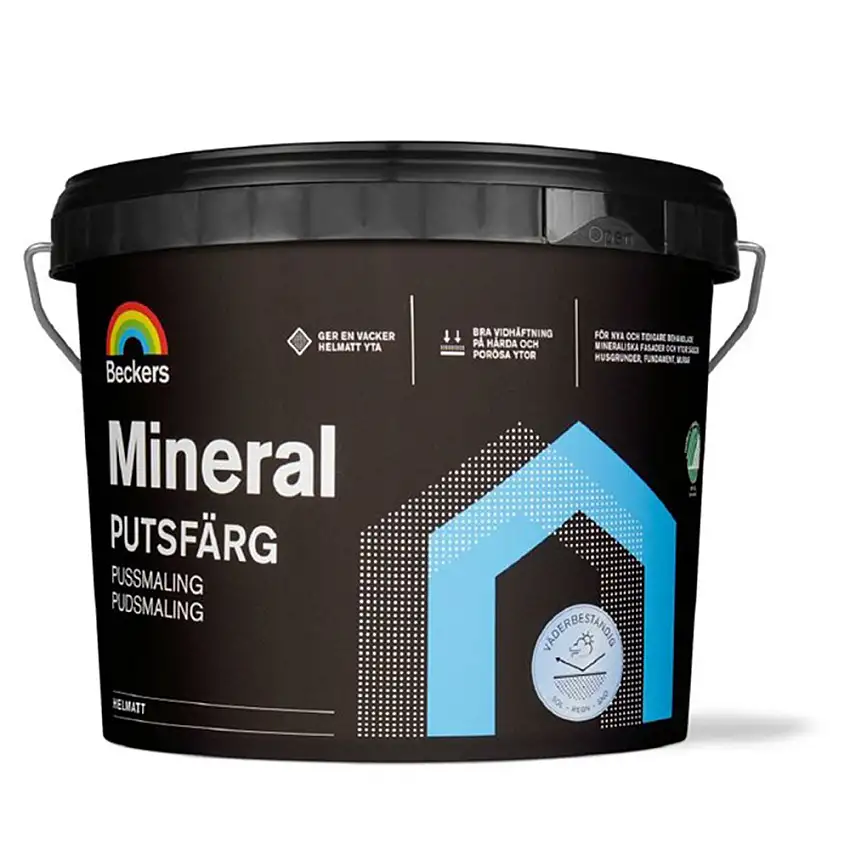 Putsfärg BeckersMineral 1 Utevit 10L