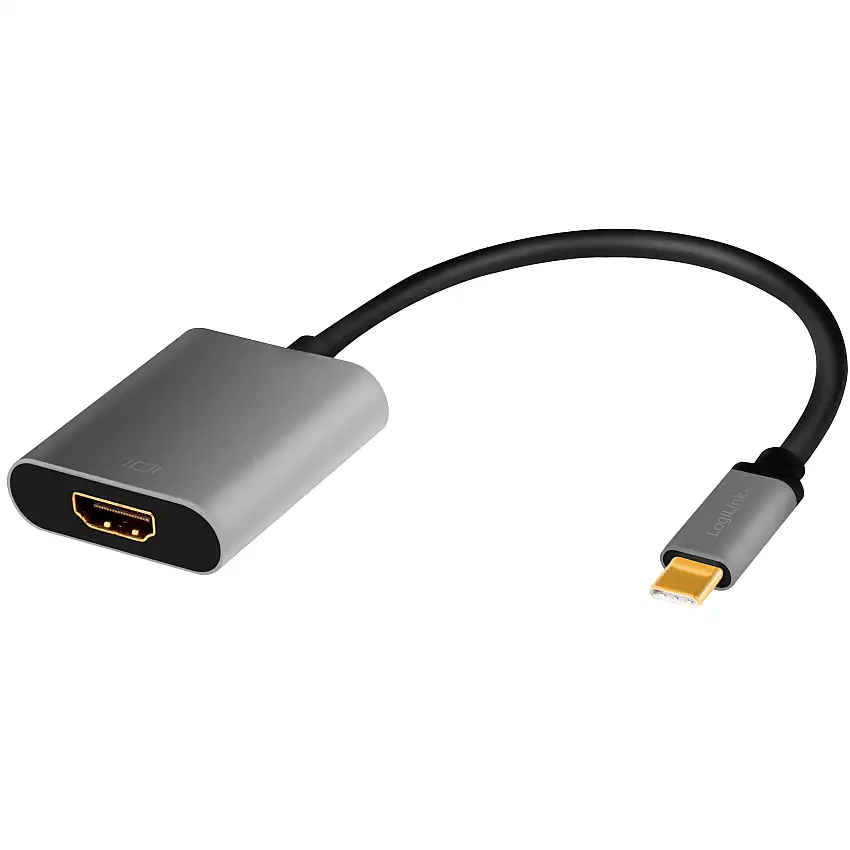 Adapter LogiLinkUSB-C till HDMI 4K/60Hz Aluminium 15 cm