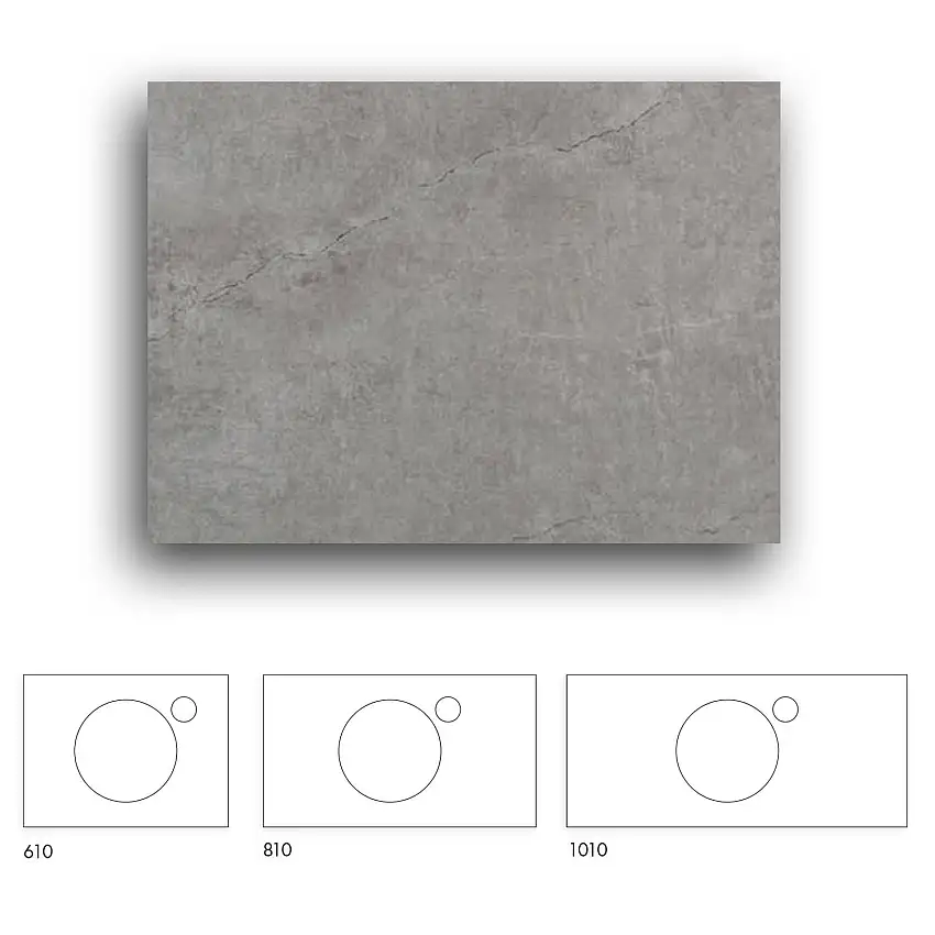 Bänkskiva Macro DesignCrown+ Dekton 1010 till Tvättställsskåp Crown