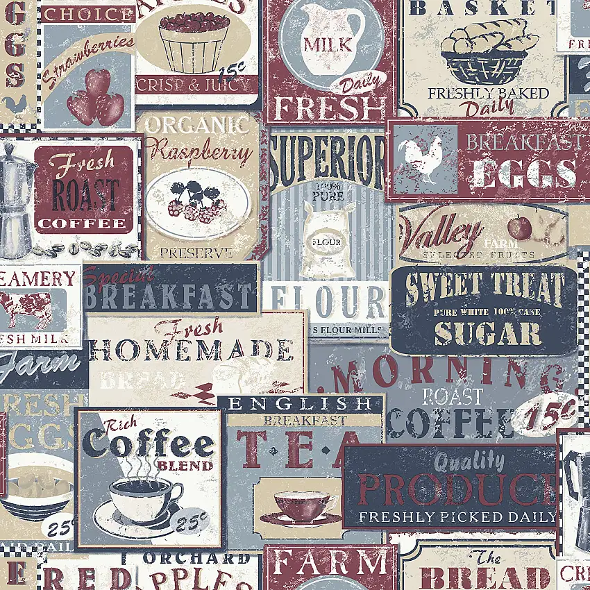 Tapet Galerie WallcoveringsEnamel Signs G56171