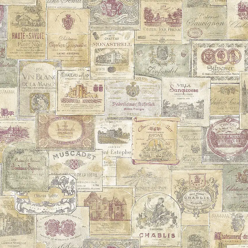 Tapet Galerie WallcoveringsWine Labels G56173