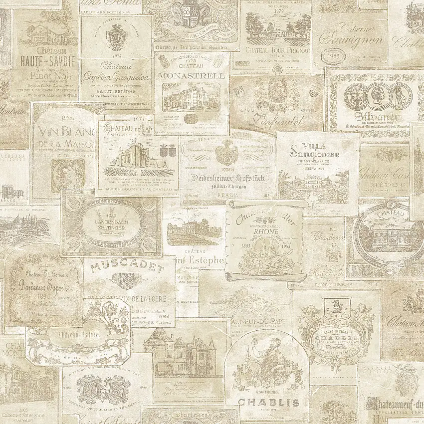 Tapet Galerie WallcoveringsWine Labels G56174