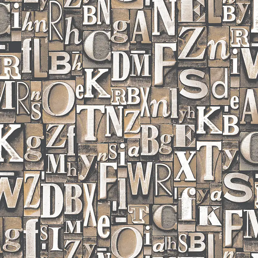 Tapet Galerie WallcoveringsBlock Letters G56205