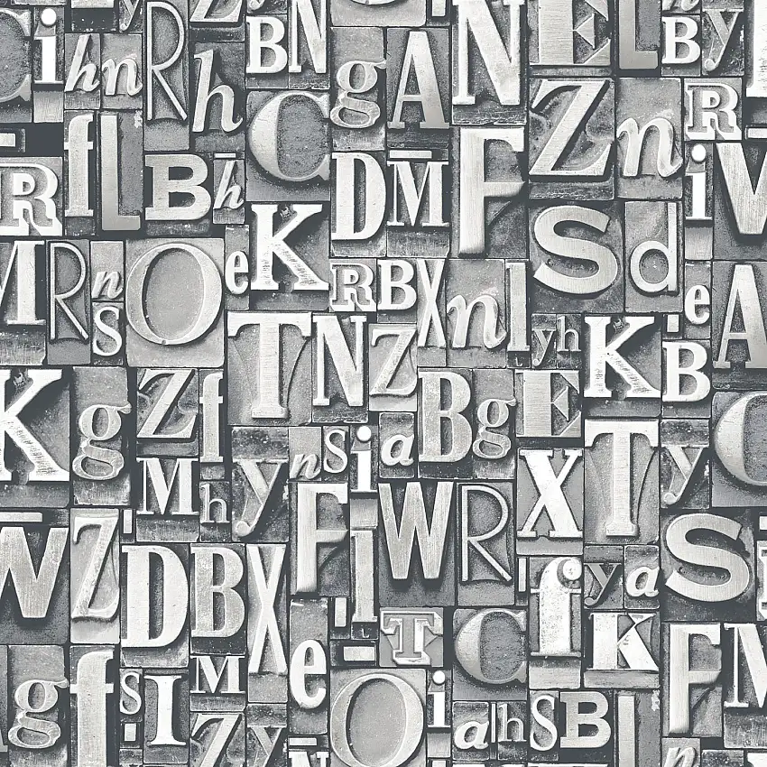 Tapet Galerie WallcoveringsBlock Letters G56206