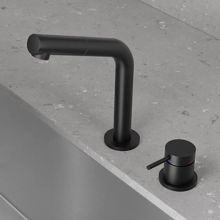 Tvättställsblandare ScandtapSteel Harmonized B2PBlack