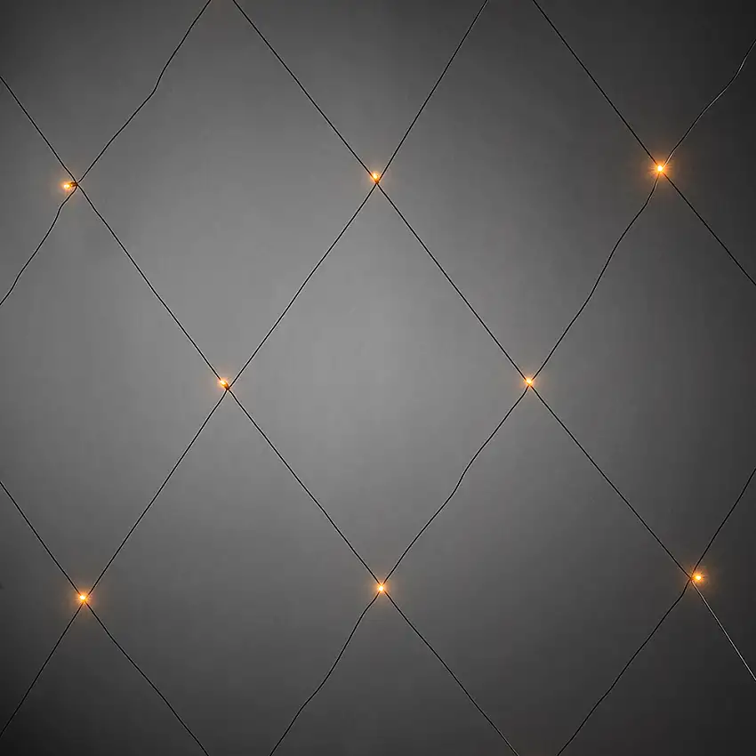 Ljusnät Gnosjö Konstsmide64 st LED 2x2 mAmber/Svart