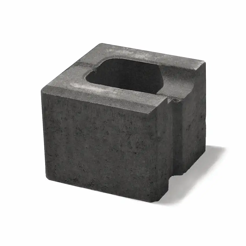 Mursten S:t EriksIgloAntracit, Ändblock halv
