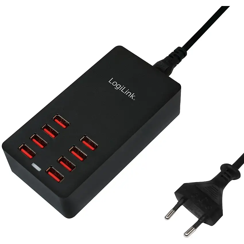 USB-laddare LogiLink8 Portar 8,8A