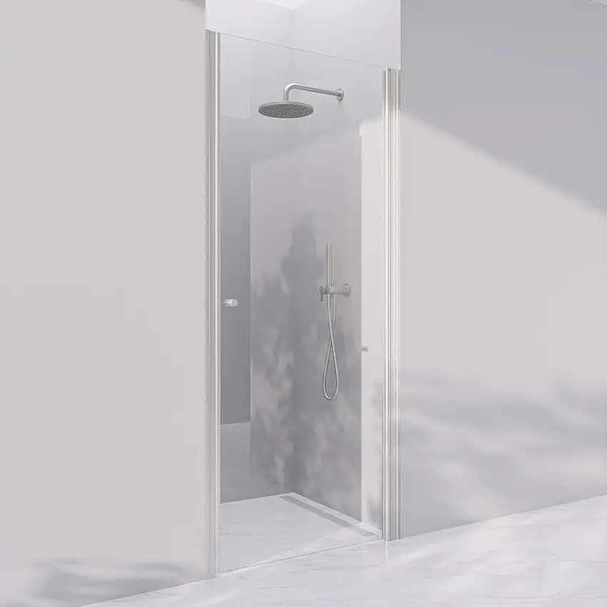 Duschdörr InvitreaPrime PN2 med GlasrengöringGlastyp: Bronstonat Glas, Handtag: Silvermatt Fingergreppsknopp, Profil: Silvermatt, Hängning: Högerhängd, Bredd: 900 mm