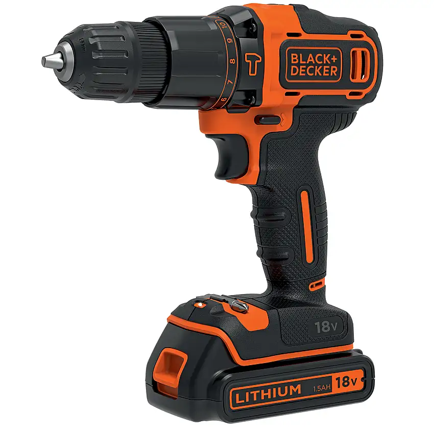 Slagborrmaskin Black+Decker18V Kitbox med 2 Batteri