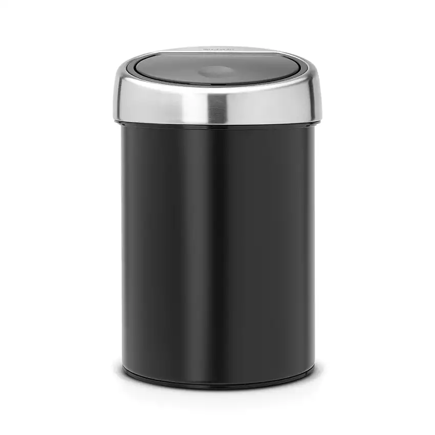 Soptunna BrabantiaTouch Bin 3 L Brilliant SteelFärg: Matt Svart