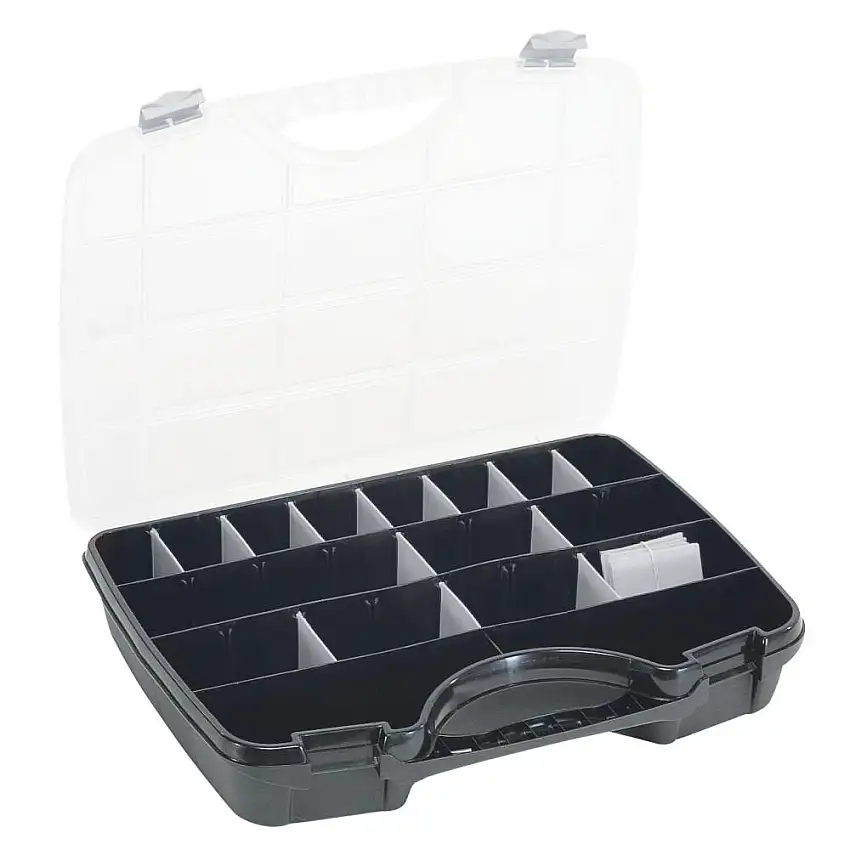 Sortimentbox A47 Svart/silver Raaco