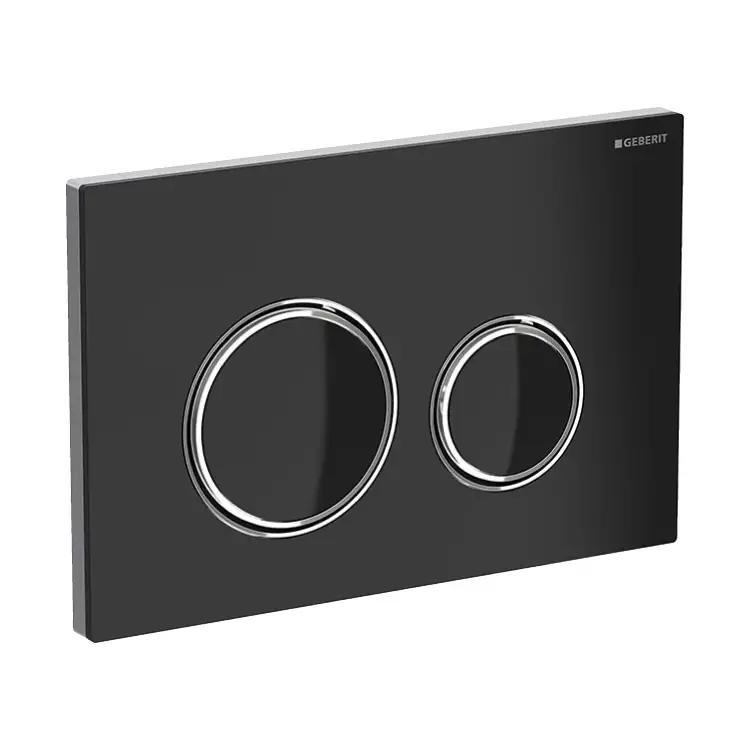 Spolknapp GeberitSigma 50 RoundSvart Glas
