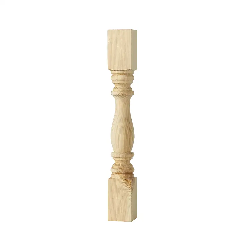 Stolpe Nordingrå TräFuru SvarvadBxHxD: 65x500x65 mm