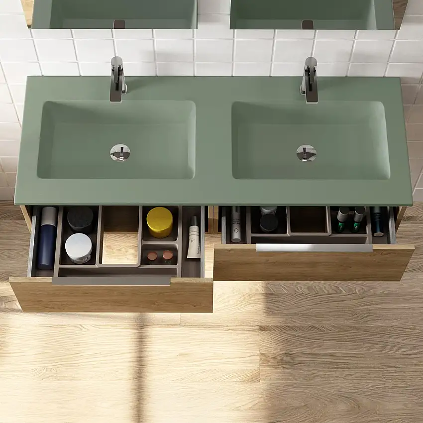 Tvättställ TenforsAlpin XL Solid Surface 120 cmSalvia