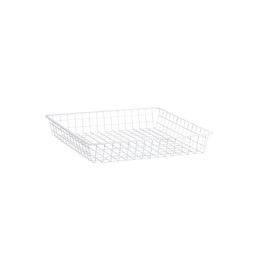 Trådback ElfaStandard 55Mått 527 x 527 x 85 mm. Vit.