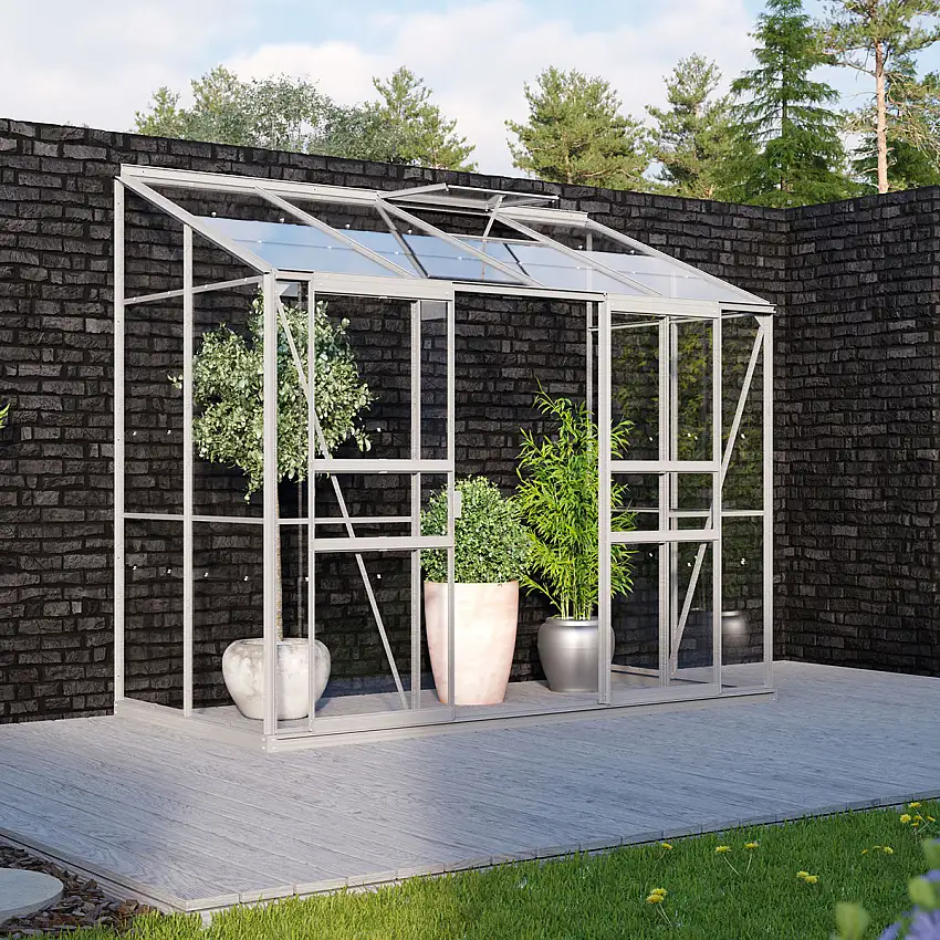 Växthus VitaviaIda Vägg 3,3 kvmVäggväxthus Vitavia Ida 3,3 kvm aluminium glas
